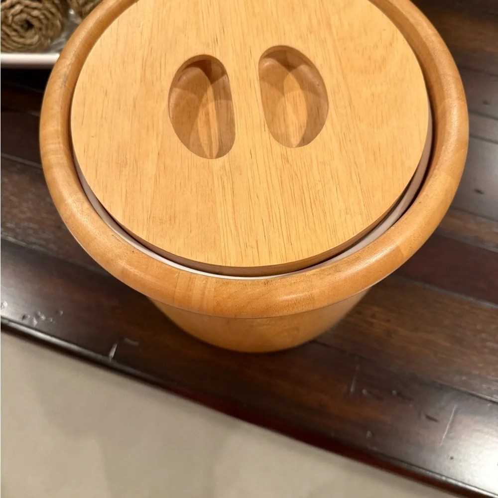 Vintage Ice Bucket wood made in Thailand